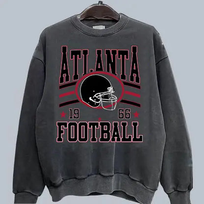 Retro Football Fan Crewneck – Oversized 90s Sports Graphic Pullover