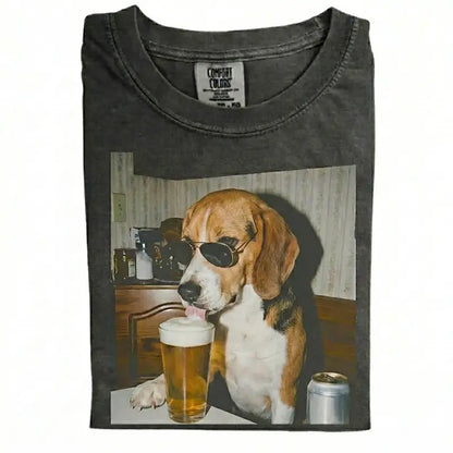 Custom Dog Breeds Drinking Beer T-Shirt