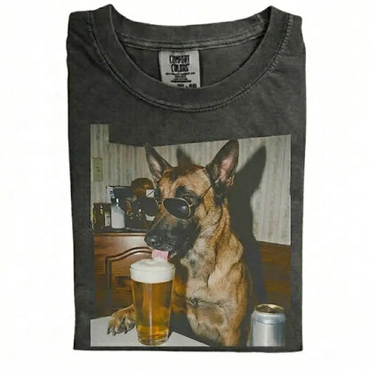 Custom Dog Breeds Drinking Beer T-Shirt