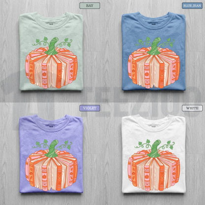 Book Pumpkin Fall Shirt – Cute Bookish Librarian & Bookworm Tee - Teezioo