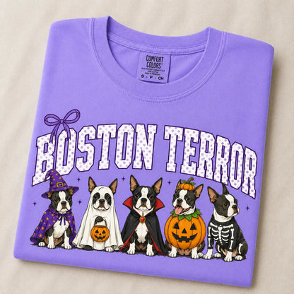 Comfort Colors Halloween Dog Breeds Shirt – Spooky Witch Hat Pumpkin Tee