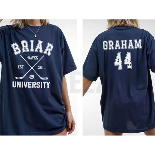 Briar U Hockey T-Shirt – Vintage Off-Campus Book Club Tee - Teezioo