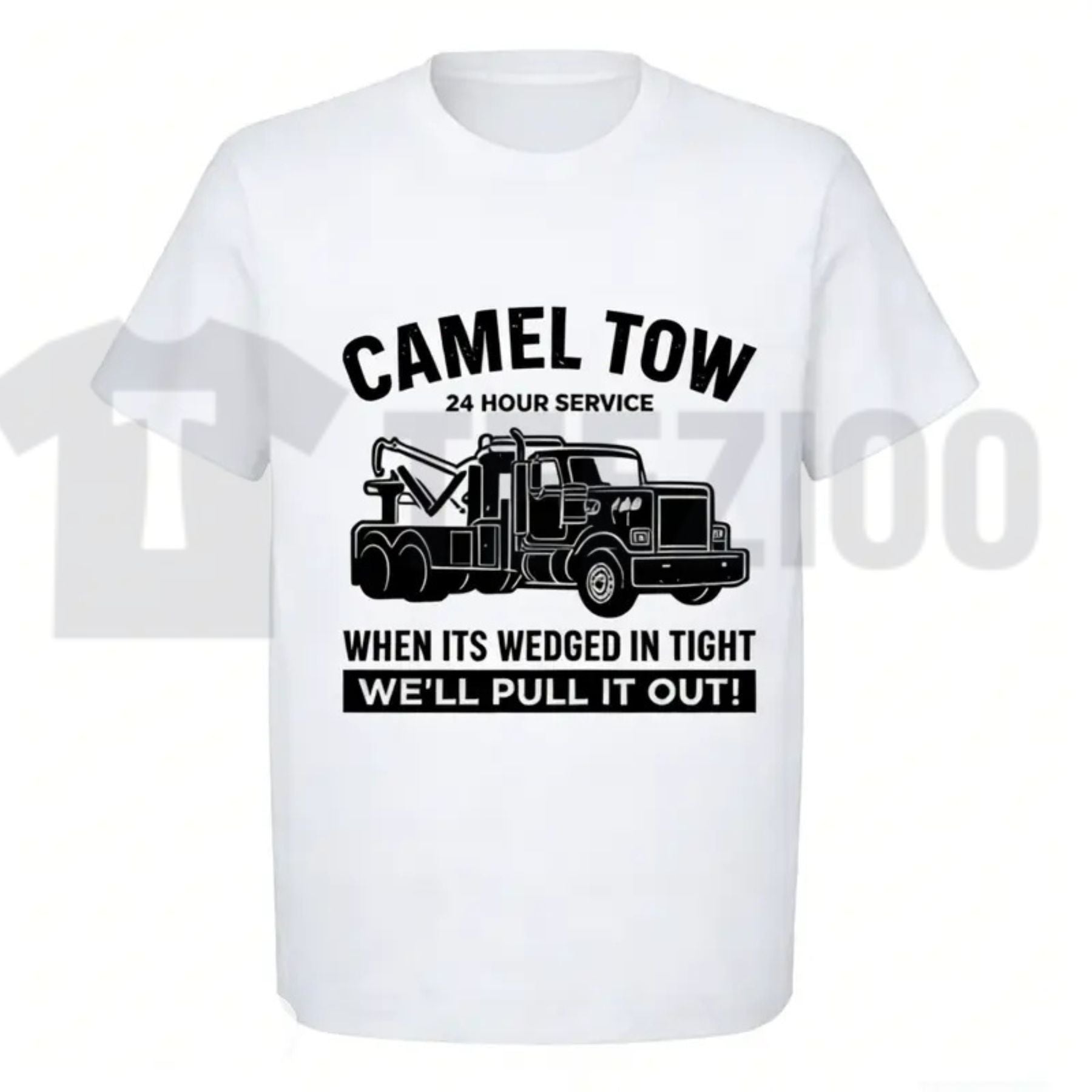 Camel Tow 24 Hour Service Innuendo Shirt – Heavyweight Retro Adult Humor Tee - Teezioo