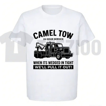 Camel Tow 24 Hour Service Innuendo Shirt – Heavyweight Retro Adult Humor Tee - Teezioo