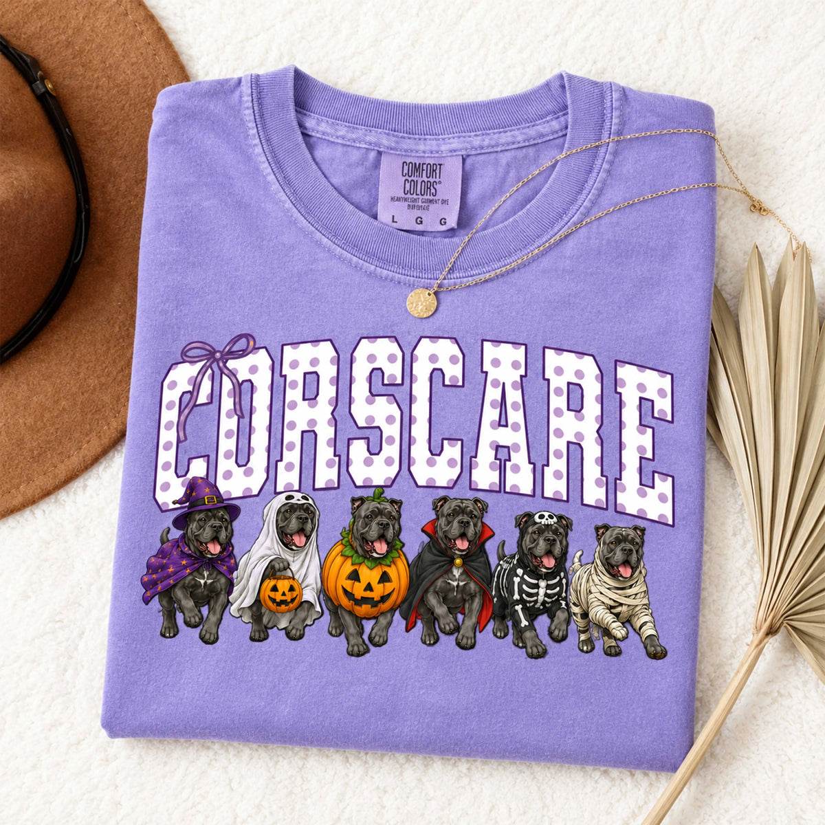Comfort Colors Halloween Dog Breeds Shirt – Spooky Witch Hat Pumpkin Tee