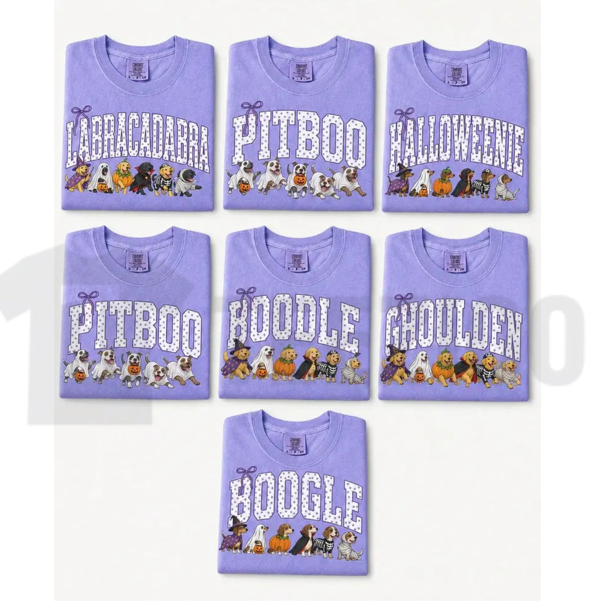 Comfort Colors Halloween Dog Breeds Shirt – Spooky Witch Hat Pumpkin Tee - Teezioo
