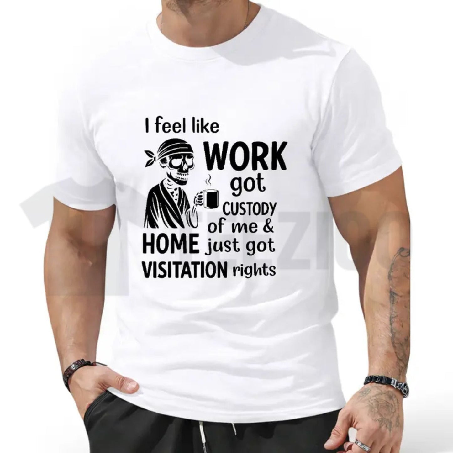 Corporate Custody Burnout Tee – Funny Office Humor Graphic Shirt - Teezioo