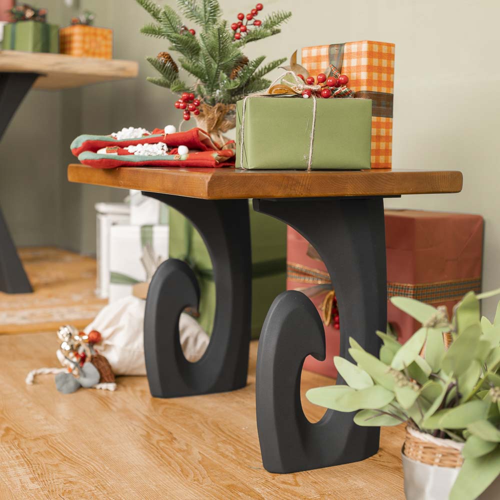 Bench Legs 124 Luma 16.5" H Modern Metal Furniture Design Ideas