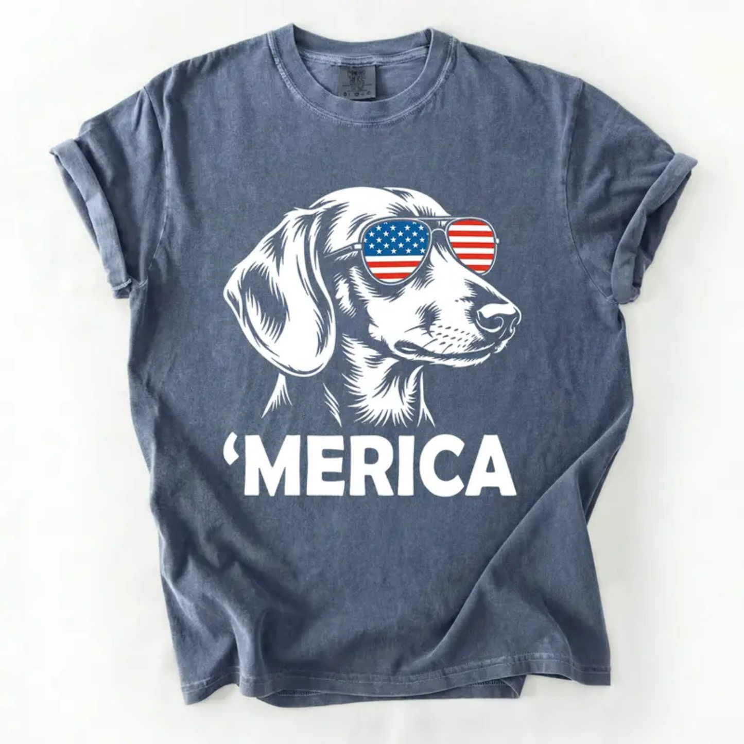 Patriotic Dog T-Shirt – Comfort Colors® 4th of July Golden Retriever Tee