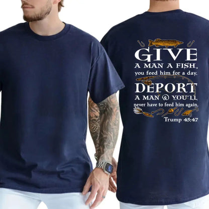 "Deport A Man" Political Satire T-Shirt – Heavyweight Conservative Graphic Tee - Teezioo