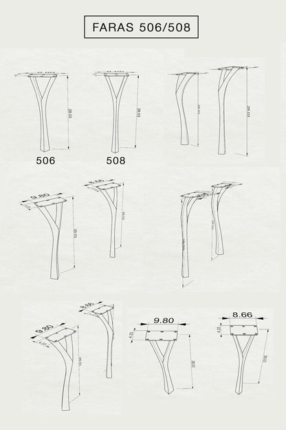 Metal Desk Legs 508 Faras 28" H for Wood DIY Makers
