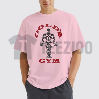 Front view of Gold's Iron Legacy Icon Tee styled as a modern gym pump cover - teezioo