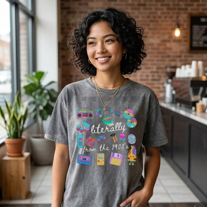 Front view of Literally From The 1900s T-Shirt in a clean casual streetwear style - teezioo