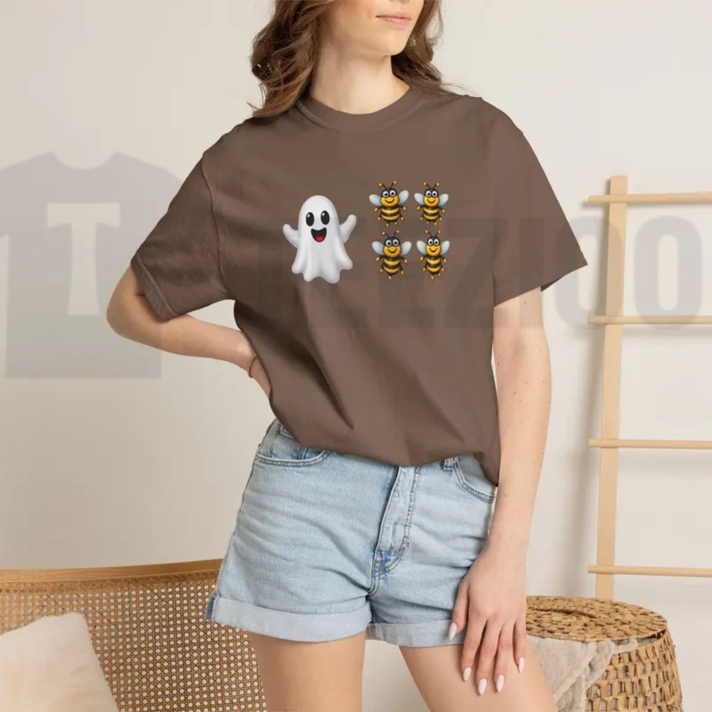 Funny Emoji Puzzle Halloween T-Shirt – Bo Bees Graphic Tee, Spooky Humor Costume Shirt - Teezioo