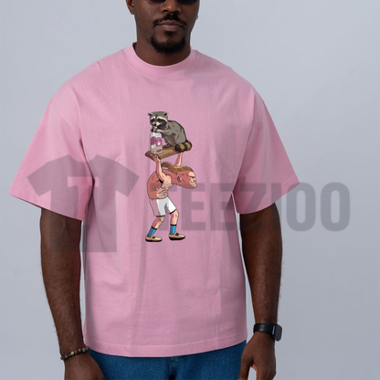 Funny Raccoon Meme Soft T-Shirt - teezioo