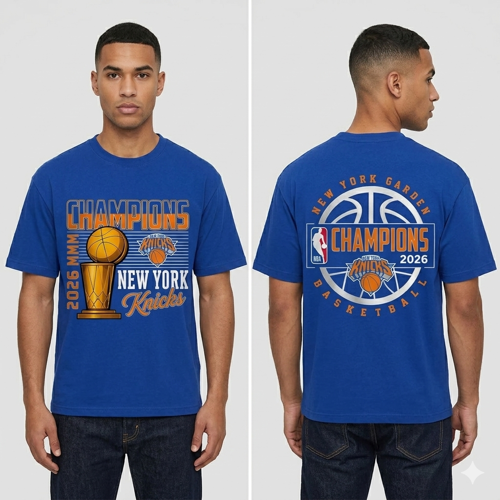 Knicks Basketball Champions 2026 Premium Graphic Tee Jalen Brunson Fan Streetwear