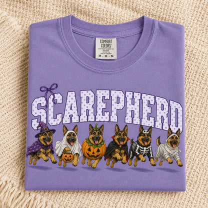 Comfort Colors Halloween Dog Breeds Shirt – Spooky Witch Hat Pumpkin Tee