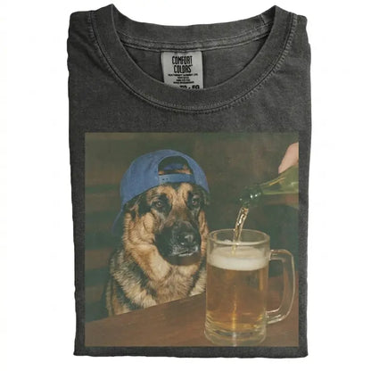 Dog Beer Tee – Vintage 90s Edgy Dog Meme Shirt