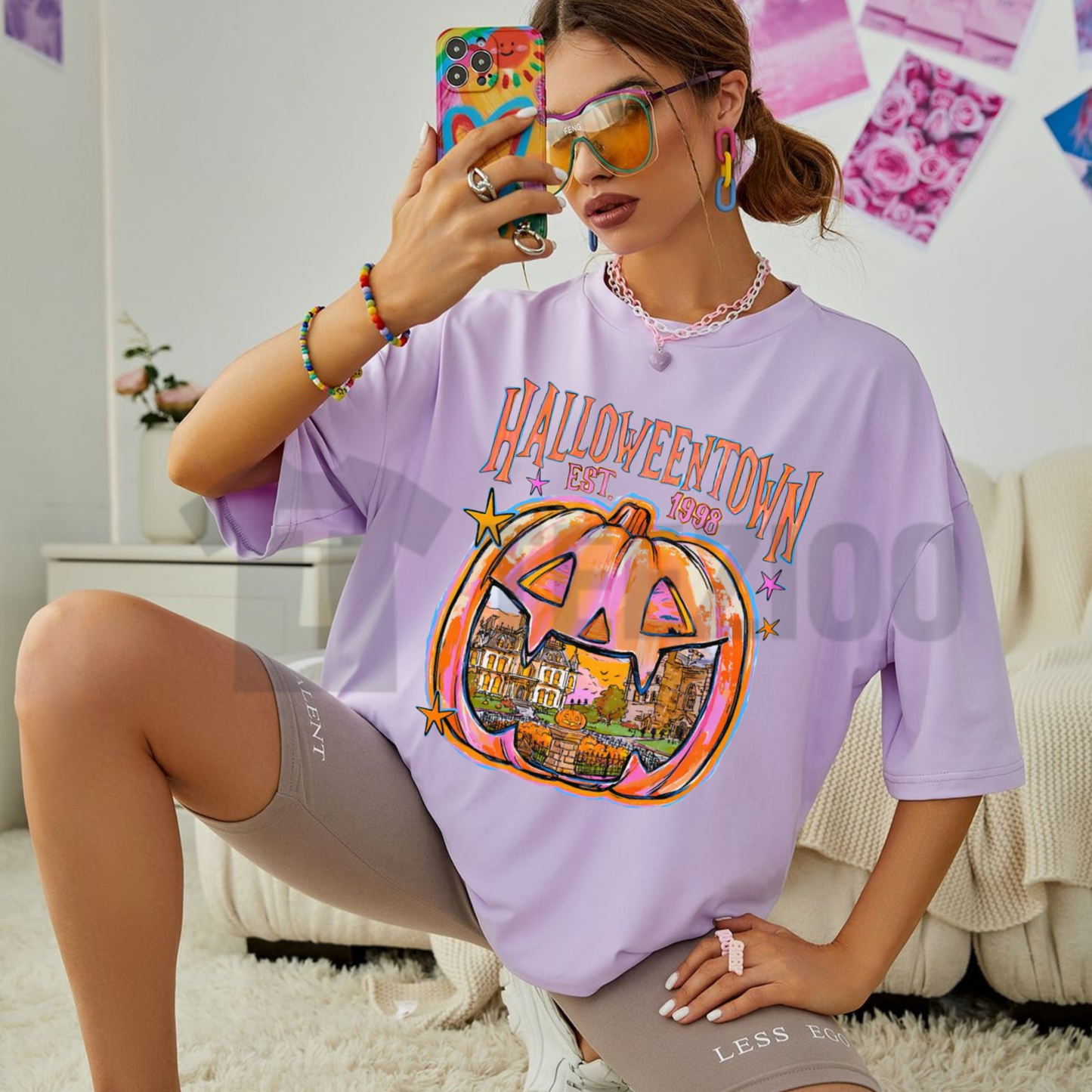 Halloweentown Comfort Colors Shirt – Trendy Autumn Fall Graphic Tee - teezioo