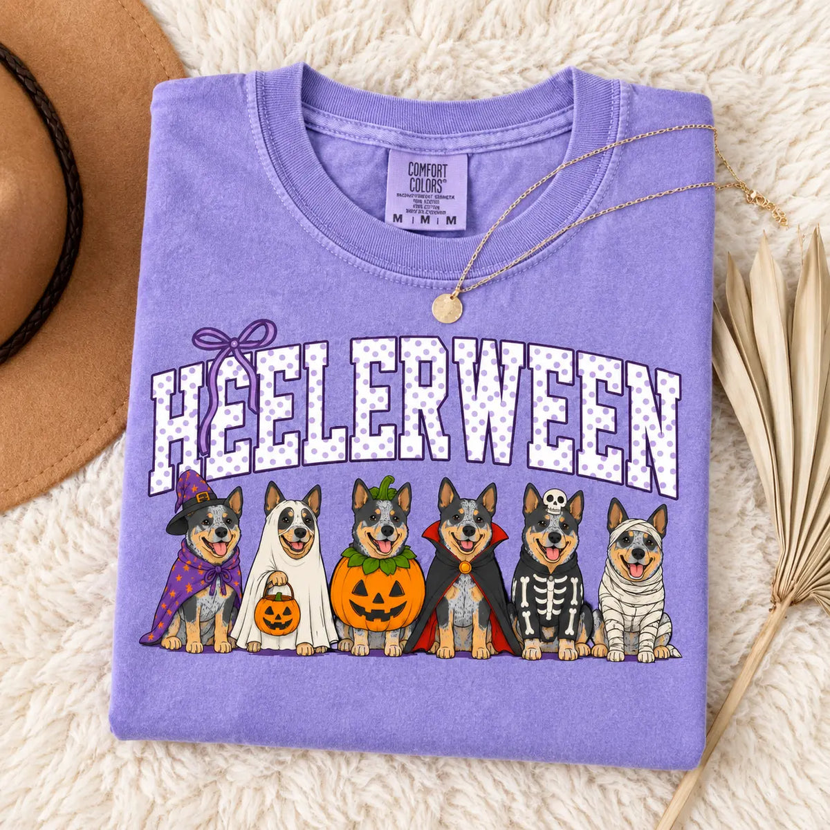 Comfort Colors Halloween Dog Breeds Shirt – Spooky Witch Hat Pumpkin Tee