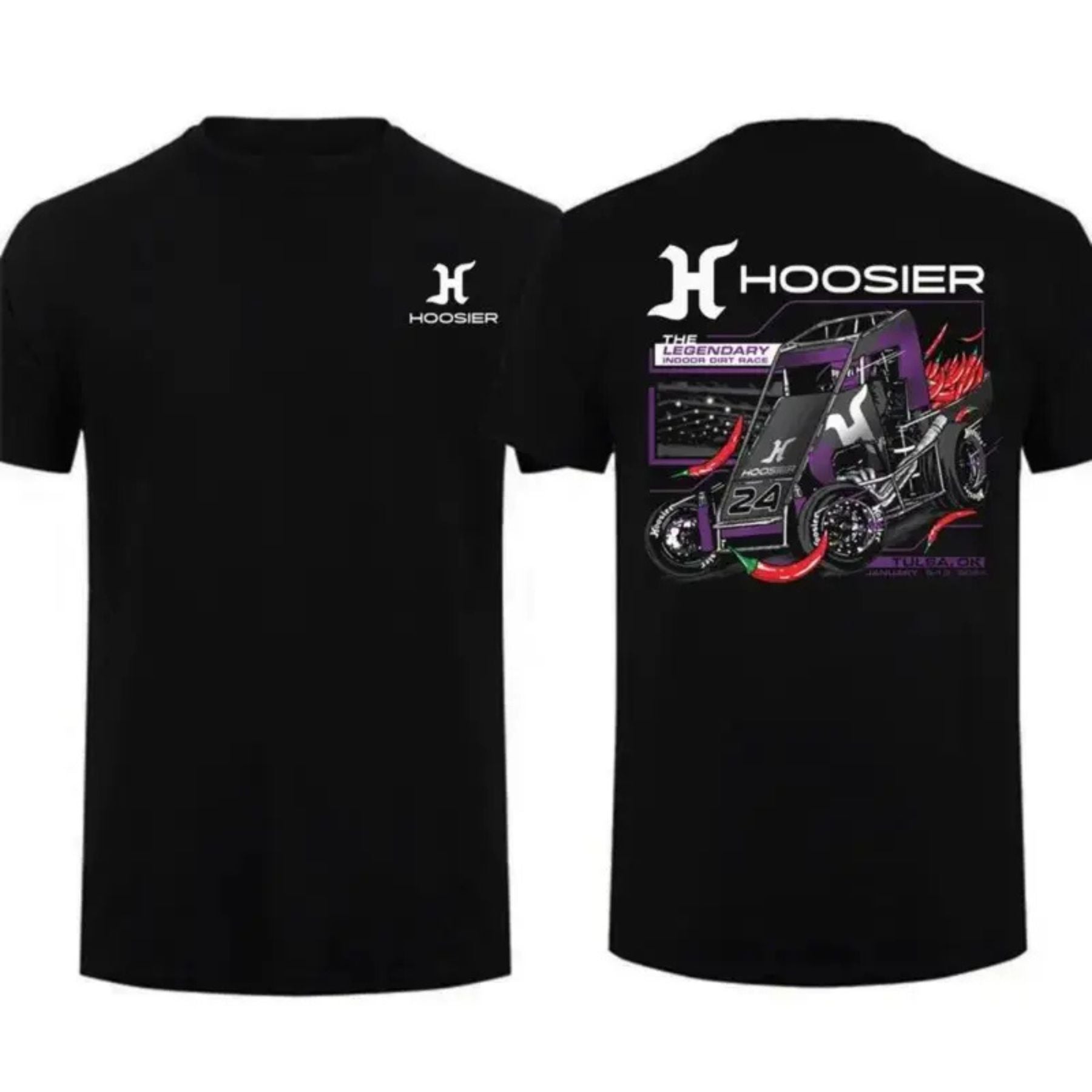 Hoosier Racing Sprint Car T-Shirt – Dirt Track Motorsports Fan Tee, Premium 100% Cotton Outlaw Sprint Car Top, Made in USA - Teezioo