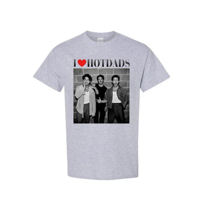 Funny "I Love Hot Dads" Jonas Siblings Shirt