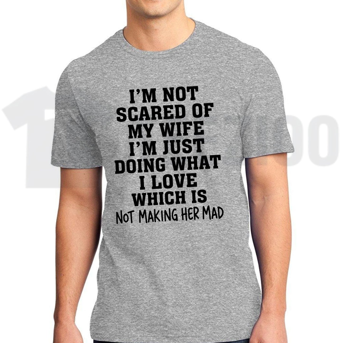 Im Not Scared Of My Wife Tee – Funny Husband Vintage Graphic Shirt - Teezioo