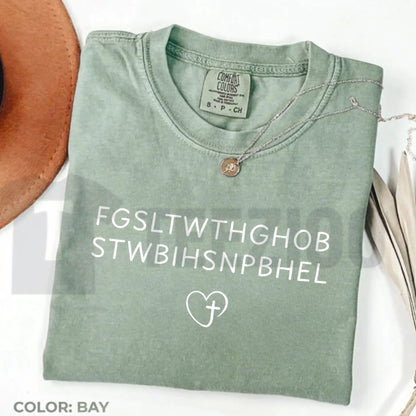 John 3:16 Verse Comfort Colors Christian T-Shirt - Teezioo