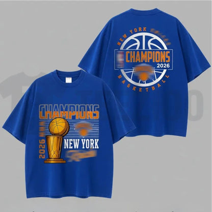 Knicks Basketball Champions 2026 Premium Graphic Tee Jalen Brunson Fan Streetwear - Teezioo