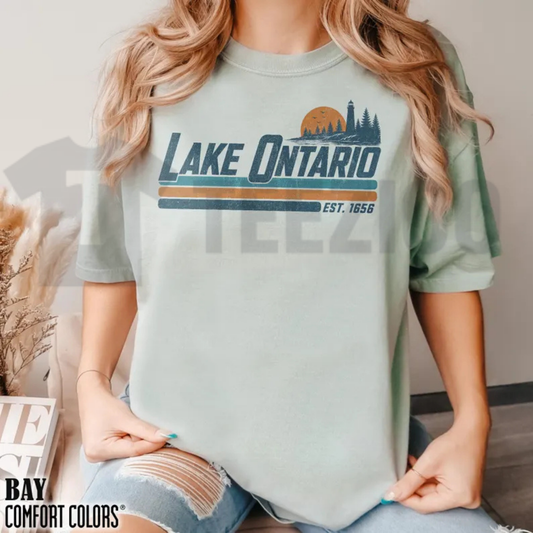 Lake Ontario Great Lakes Comfort Colors Shirt – Vintage Quiet Activism Tee - Teezioo
