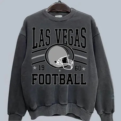 Retro Football Fan Crewneck – Oversized 90s Sports Graphic Pullover