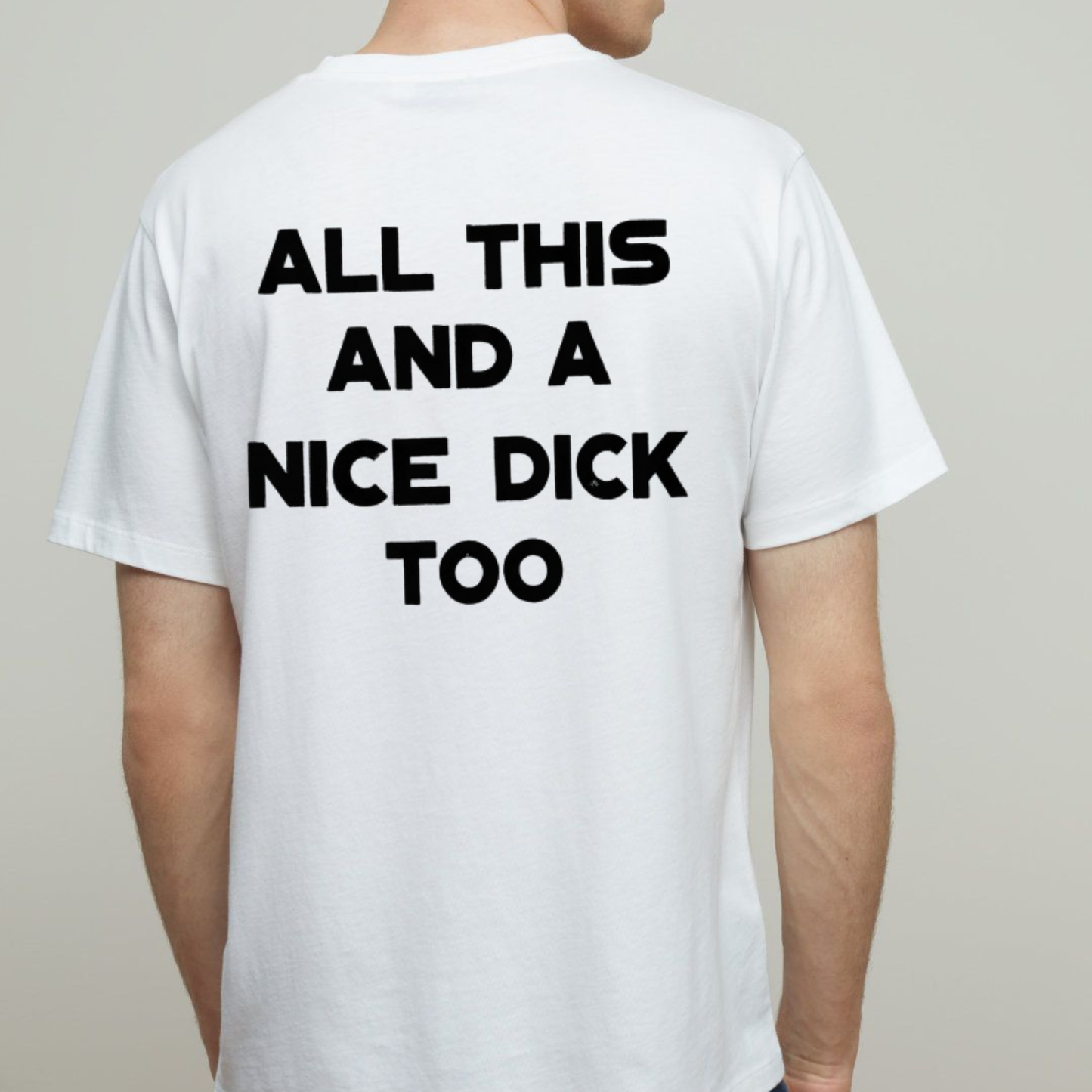 Minimalist "All This" Bold Quote Tee – Sarcastic Men's Graphic Shirt- Teezioo
