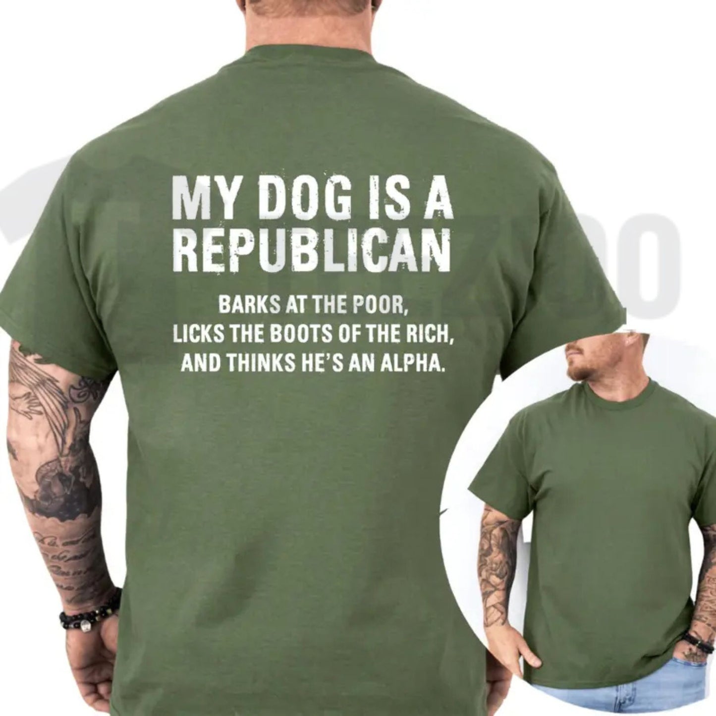 My Dog Is A Republican Funny Sarcastic Political Humor Graphic T-Shirt - Teezioo