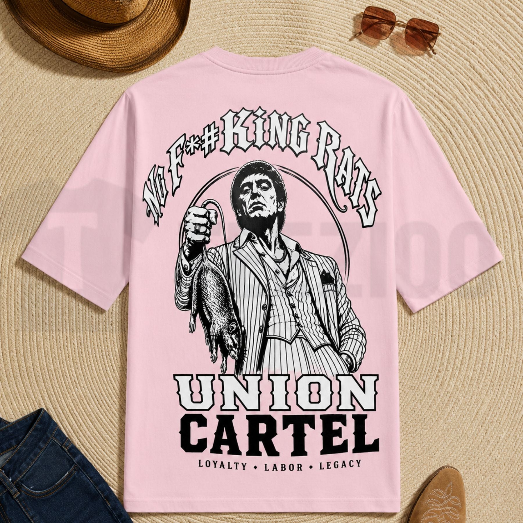 No Fing Rats Union Long Sleeve T-Shirt - Teezioo