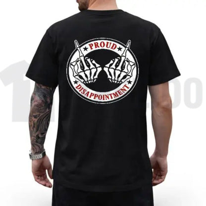 Proud Disappointment Defiant Bone Hand Tee – Men’s Streetwear Cotton Shirt - Teezioo