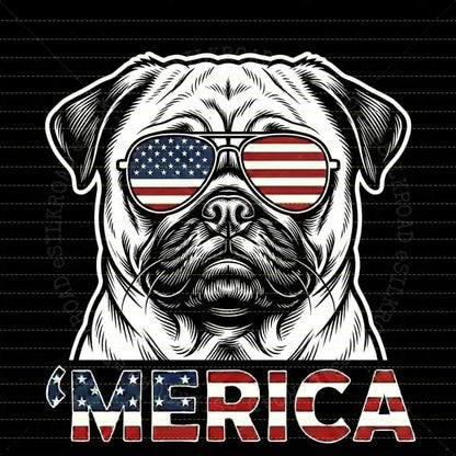 4th of July Dog Lover T-Shirt – Vintage Independence Day Graphic Tee