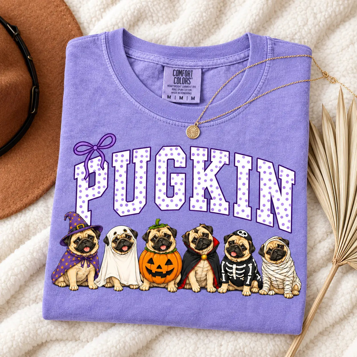 Comfort Colors Halloween Dog Breeds Shirt – Spooky Witch Hat Pumpkin Tee