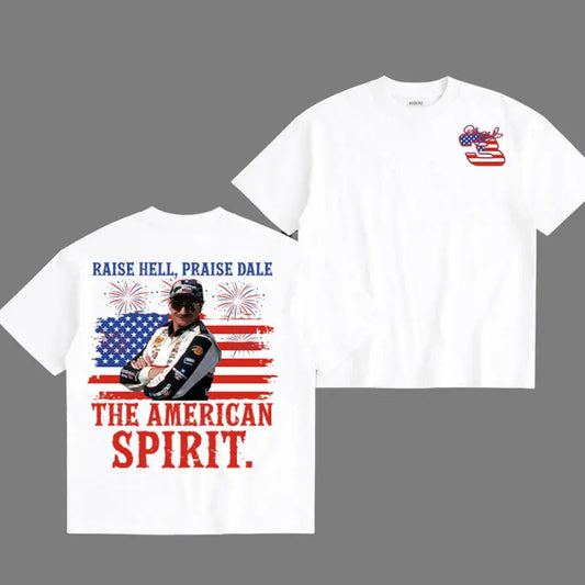 Raise Hell Praise Racing T-Shirt – Retro American Motorsport Spirit Graphic Tee, Unisex Cotton Shirt - Teezioo