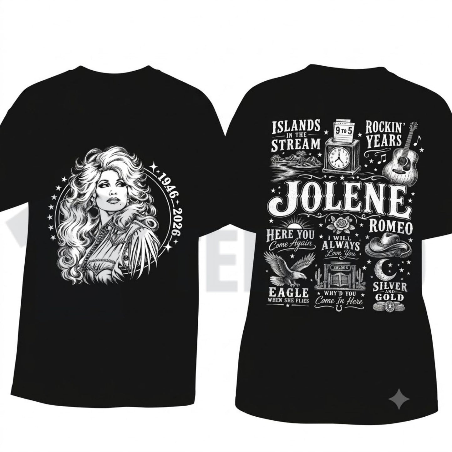 Retro Jolene Legend Graphic Top – Vintage Queen of Country Style Apparel - Teezioo