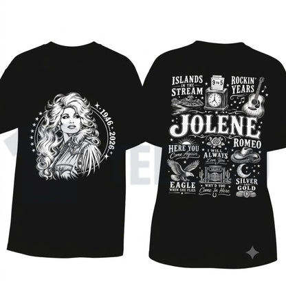 Retro Jolene Legend Graphic Top – Vintage Queen of Country Style Apparel - Teezioo