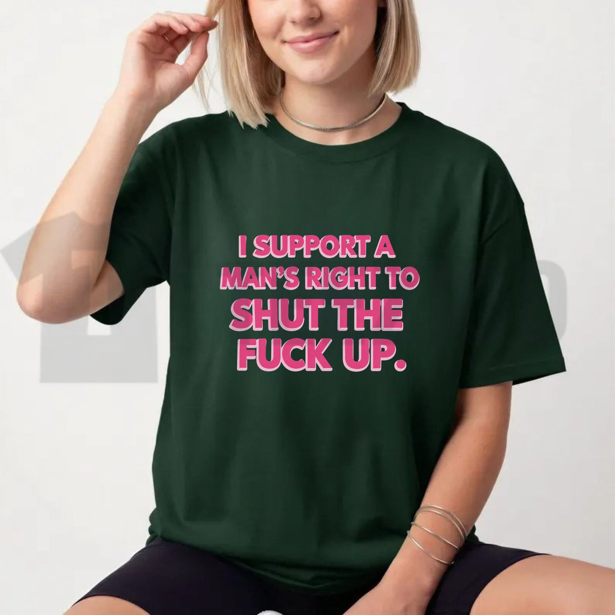 Sarcastic Humor Top – Men’s Right to Shut Up Funny Graphic Apparel - Teezioo