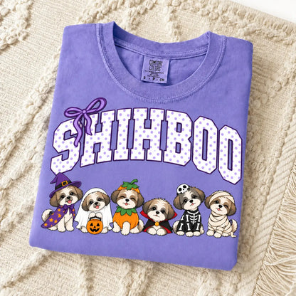 Comfort Colors Halloween Dog Breeds Shirt – Spooky Witch Hat Pumpkin Tee