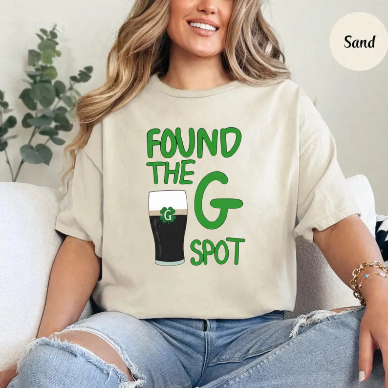 "Split The G" Funny St. Patrick's Day Tee – Minimalist Found The G Stout Shirt - Teezioo