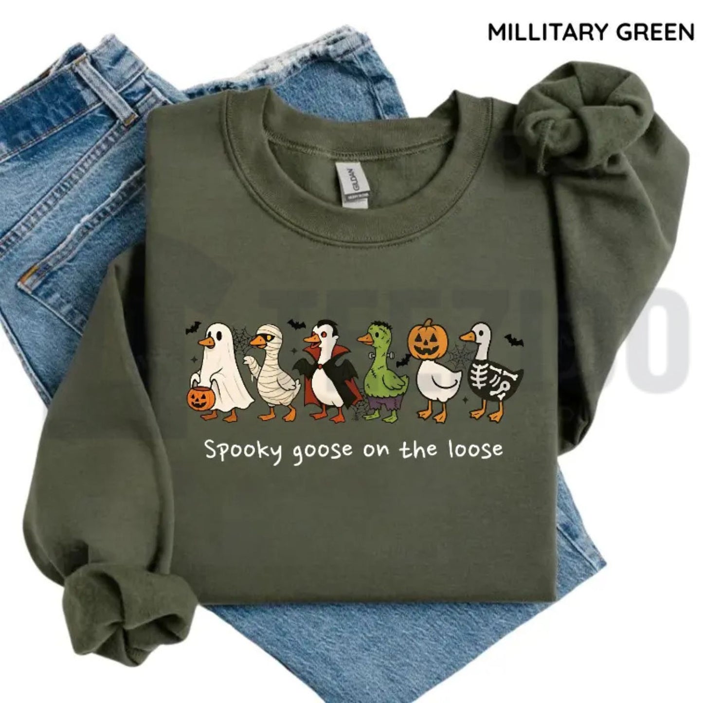 Spooky Goose on the Loose Sweatshirt – SEO Product Description - Teezioo