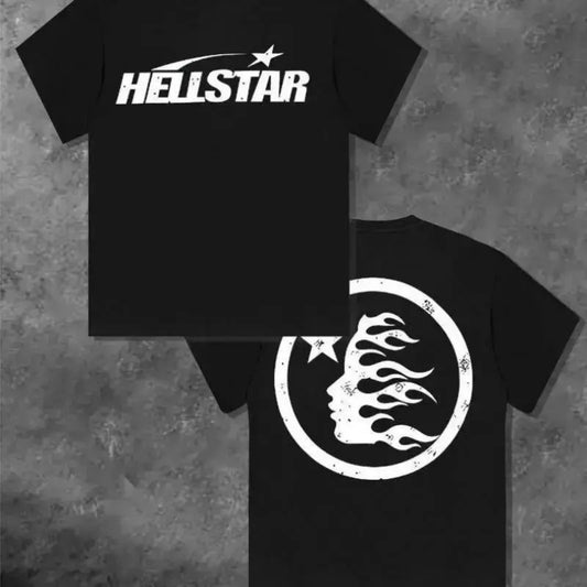 "Star Power" Double-Sided Graphic T-Shirt – Urban Streetwear Oversized Cotton Top, Premium Y2K Aesthetic Celestial Tee - Teezioo