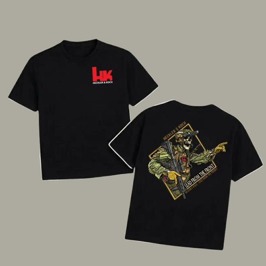 "Tactical Skeleton Night Ops" T-Shirt – Military Style Graphic Tee, Unisex Cotton Shirt - Teezioo