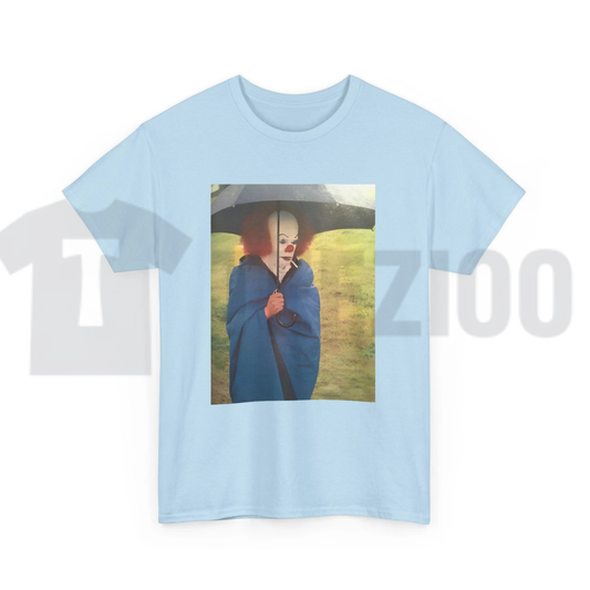 Tim Curry On IT Set Smoking Cigarette T-Shirt – Vintage Horror Movie Graphic Tee, Behind-The-Scenes Pennywise Shirt - Teezioo