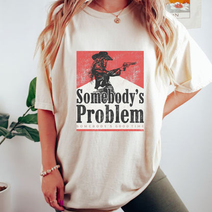 "Trouble In Paradise" – Somebody's Problem Vintage 90s Country Top - Teezioo