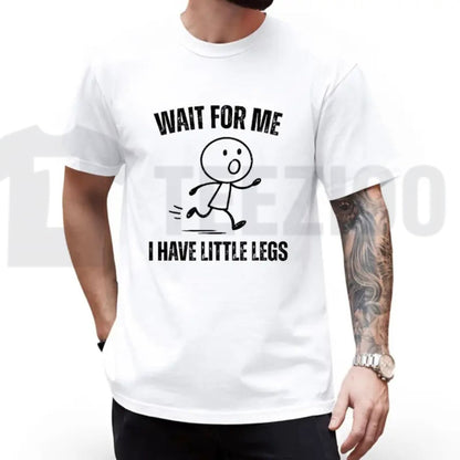 Wait For Me I Have Little Legs Long Sleeve Shirt – Funn Walking Crewneck, Cute Short Girl Graphic Tee for Men & Women - Teezioo
