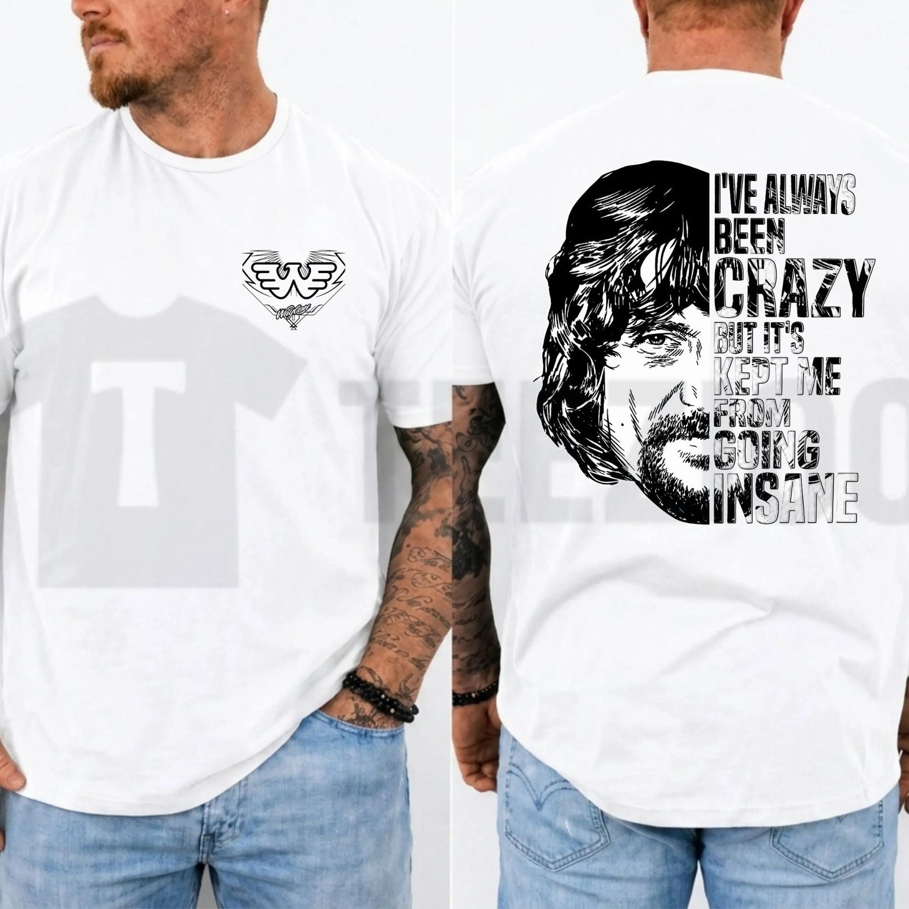 Waylon Jennings Ive Always Been Crazy Tee – Vintage Outlaw Country Music Graphic Shirt - Teezioo